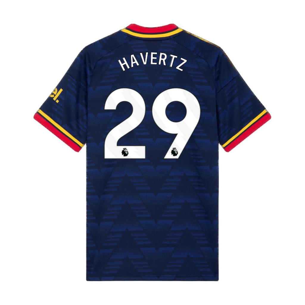 Archive Football Arsenal 2026/27 away jersey in navy blue with Havertz #29 player name and number on the back.