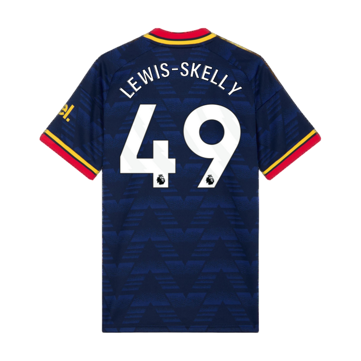Archive Football Arsenal 2026/27 away jersey in navy blue with Lewis-Skelly 49 player name and number on the back