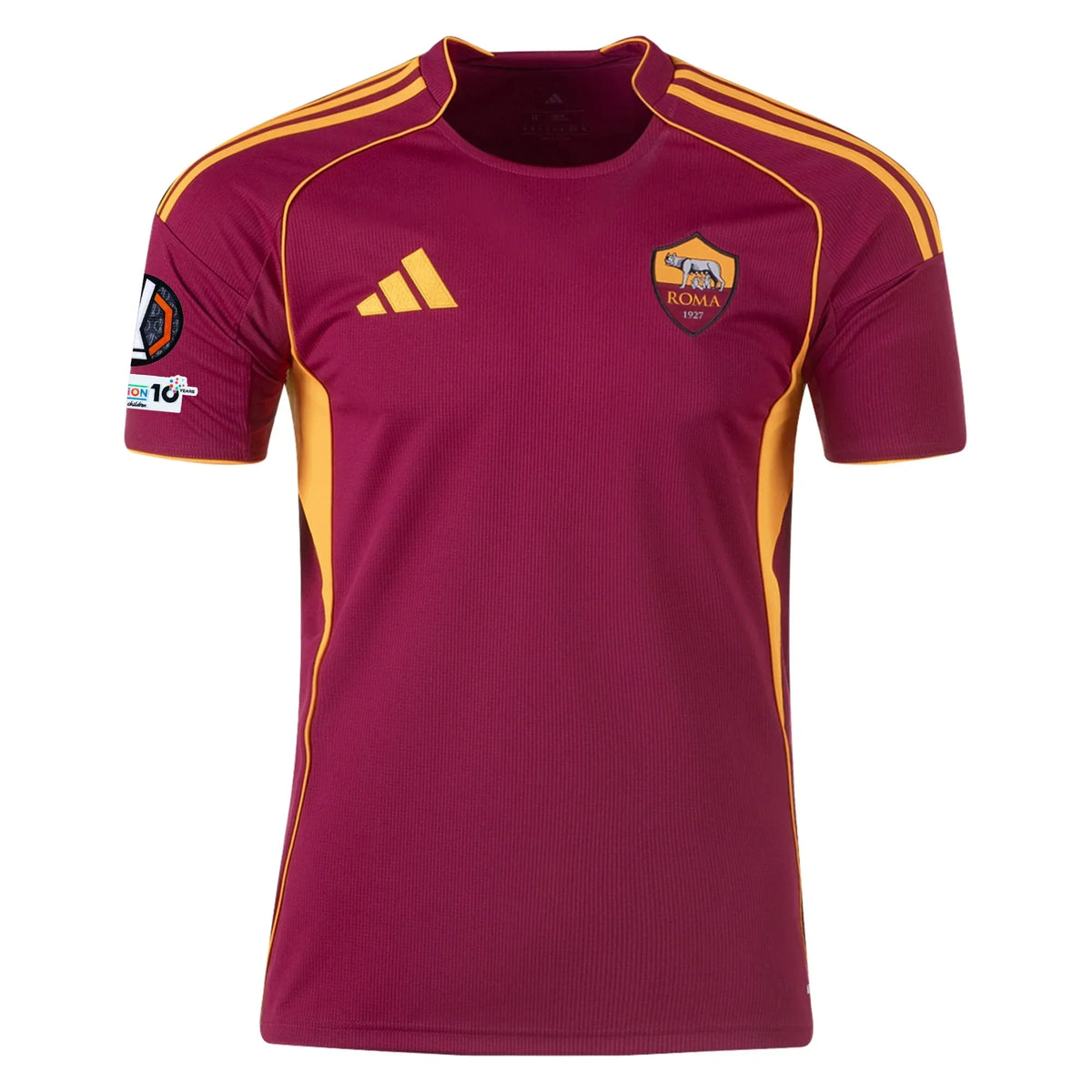 AS Roma Dybala #21 Home Kit 2026 (Europa League) – brown retro football jersey back view