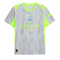 Manchester City 3rd Kit 2025/26 - Player Version – gray and white retro football jersey front view