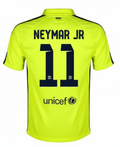Barcelona Third Kit 14/15 Neymar Jr #11 – yellow retro football jersey front view
