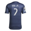 Real Madrid Vinicius Jr Away Kit 2025/26 (Champions League) – white retro football jersey front view