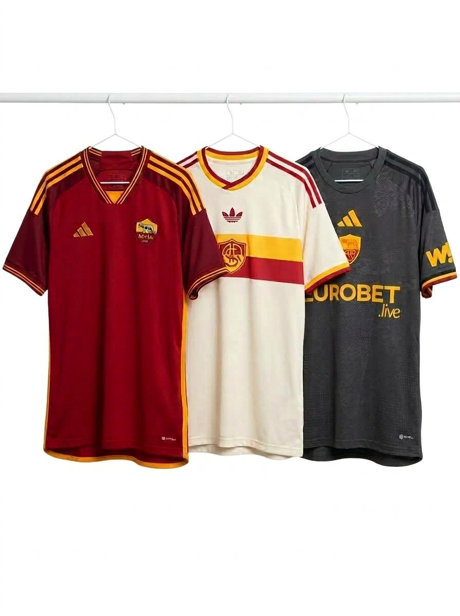 AS Roma 2026/27 Kit Completo – Local, Visitante y Tercera