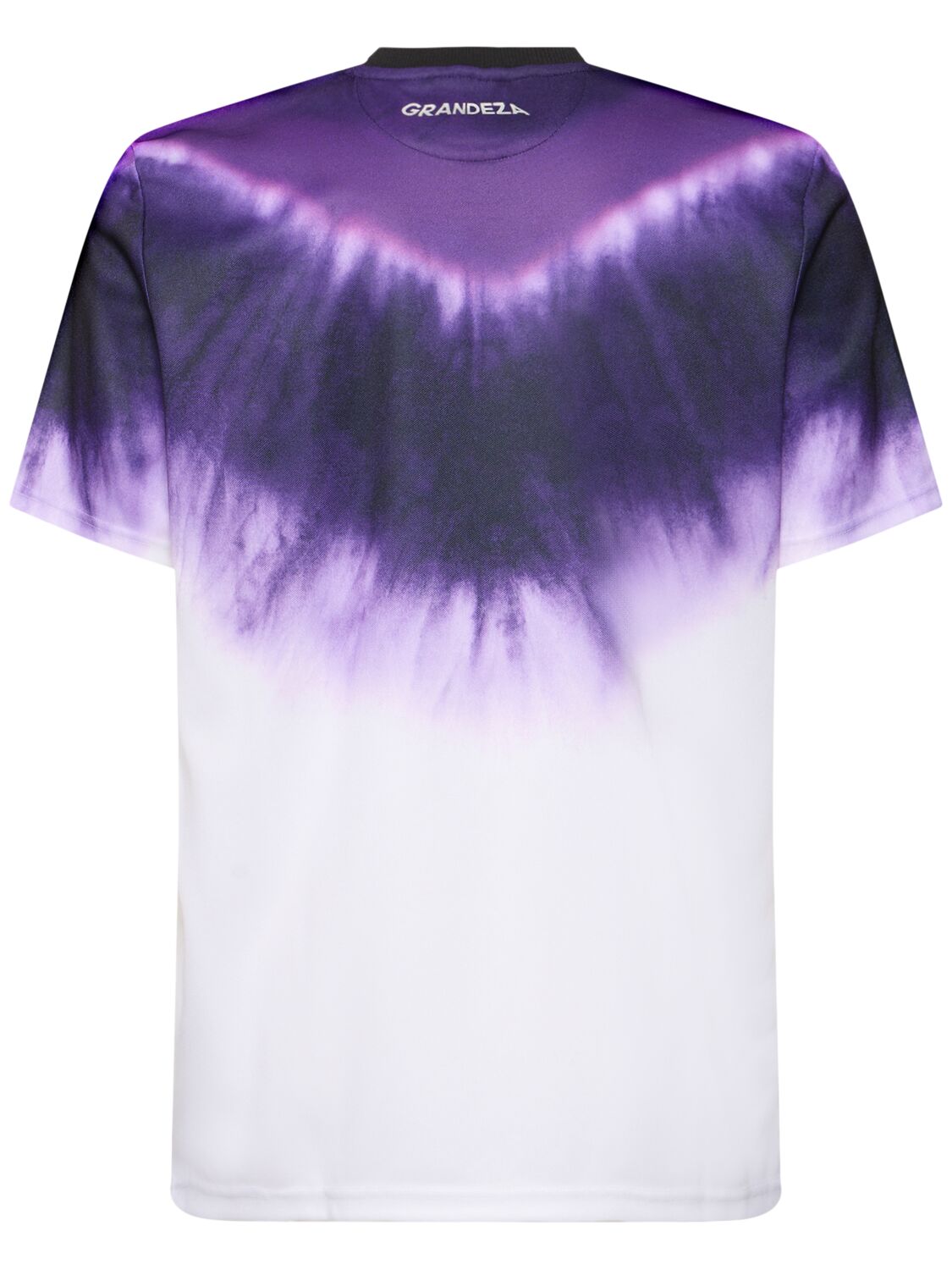 Real Madrid Year of the Snake Commemorative Edition 25/26 – tie-dye and geometric and purple and black retro football jersey back view
