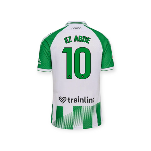 Archive Football Abde Real Betis 2026/27 home jersey in white and green with player name and number 10 on the back