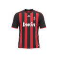 Archive Football AC Milan 2008/09 home retro jersey in iconic red and black stripes with embroidered club crest