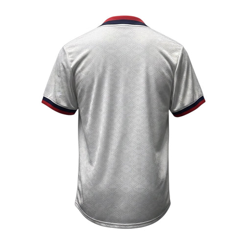 Archive Football AC Milan 1989/90 away retro jersey in white with red and black collar and sleeve trim