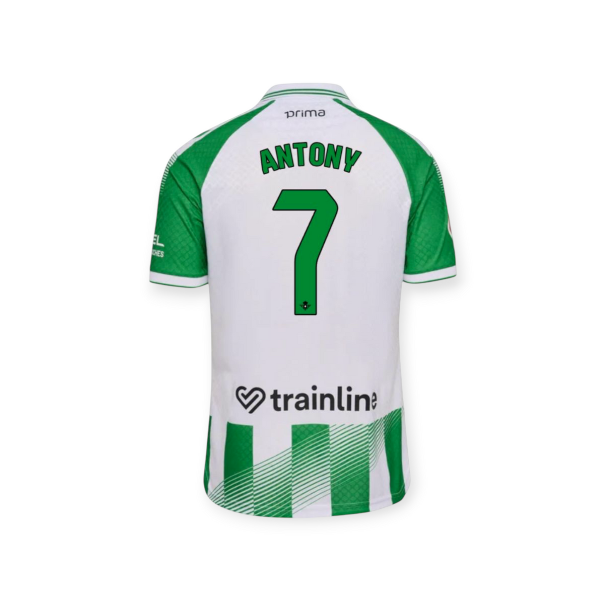 Archive Football Real Betis 2026/27 home jersey featuring Antony name and number 7 in green and white polyester