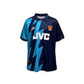 Archive Football Arsenal 1995/96 away retro jersey in navy and blue with lightning bolt pattern and embroidered crest