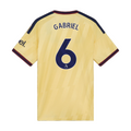 Archive Football Arsenal 2026/27 third jersey in yellow with Gabriel number 6 print on the back