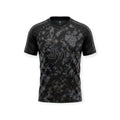 Archive Football Arsenal 1990-92 retro jersey in black with a pixelated camo pattern and embroidered JVC sponsor logo.