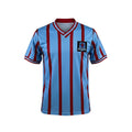 Archive Football Aston Villa 1957 retro jersey in light blue and claret with V-neck and embroidered club crest