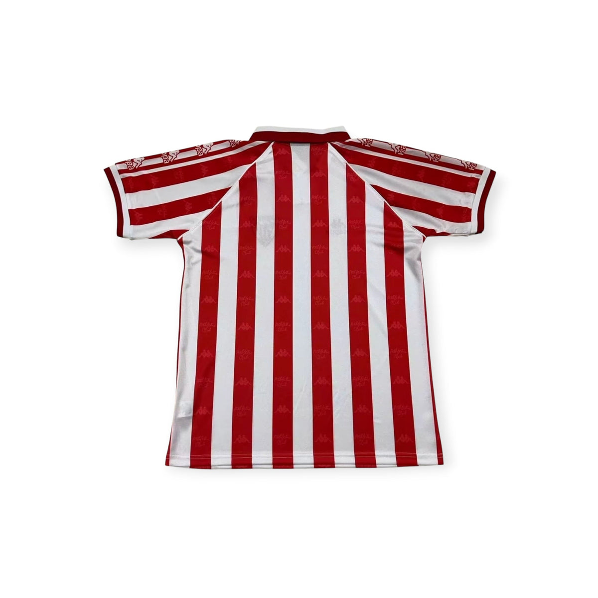Archive Football Athletic Bilbao 1995/97 retro jersey in red and white stripes with Kappa branding on the sleeves