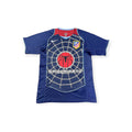 Archive Football Atletico Madrid 2004/05 away retro jersey in navy blue with Spider-Man 2 graphic and embroidered crest