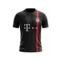 Archive Football Bayern Munich 2014/15 third retro jersey in black with a vertical red stripe and embroidered crest