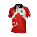 Camiseta retro de local del Athletic Bilbao 1997/98 de Archive Football con diseño rojo y blanco y cuello negro.