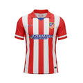 Camiseta de local retro del Atletico Madrid 2013/14 de Archive Football con rayas rojas y blancas y logo bordado