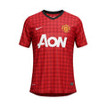 Camiseta de local retro Archive Football del Manchester United 2012/13 en rojo con patrón de cuadros y logo Aon