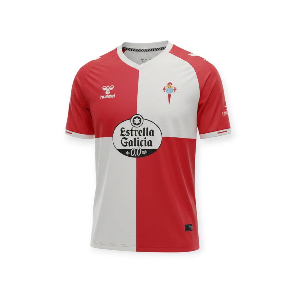 Camiseta retro Celta Vigo 2026/2027 de Archive Football, diseño bicolor rojo y blanco con escudo y logo