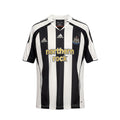 Camiseta retro de local del Newcastle United 2005/07 de Archive Football con rayas blancas y negras y escudo bordado