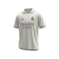 Camiseta retro del Real Madrid 2026/2027 de Archive Football en color blanco con rayas finas y detalles morados