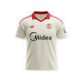 Camiseta retro Sevilla FC 2026/2027 de Archive Football en color crema con detalles rojos y logo de Midea