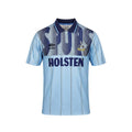 Camiseta retro Archive Football del Tottenham Hotspur 1991/94, azul claro con rayas, cuello polo y logo bordado.