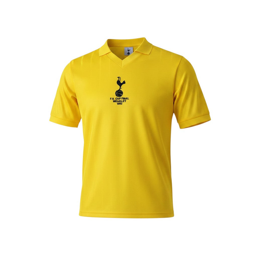 Camiseta retro de visitante Archive Football del Tottenham Hotspur 1980/82 en color amarillo con escudo bordado