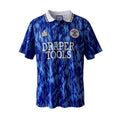 Camiseta retro de visitante del Southampton 1991/93 de Archive Football en azul con estampado abstracto y cuello polo