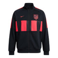Chaqueta retro Archive Football del Atletico Madrid 1996 en negro y rojo con escudo bordado y cremallera frontal