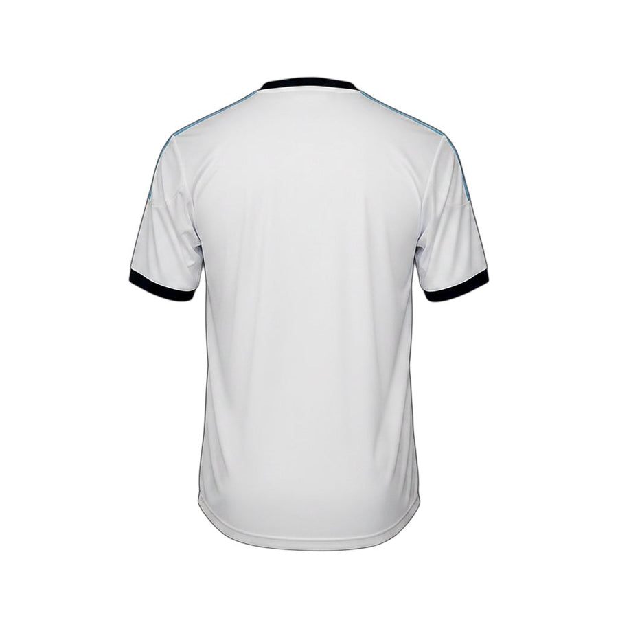 Archive Football Chelsea 2012/13 away retro jersey, white short-sleeve shirt with black trim, back view