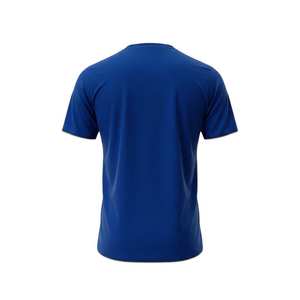 Archive Football Chelsea 2005/06 retro home jersey in blue, back view showing classic breathable polyester design.