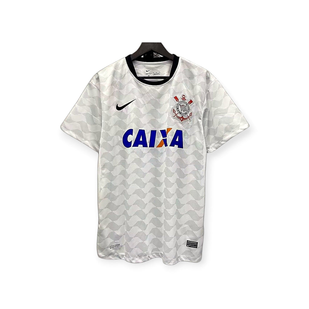 Archive Football Corinthians 2012 white retro soccer jersey with embroidered crest and sponsor logos