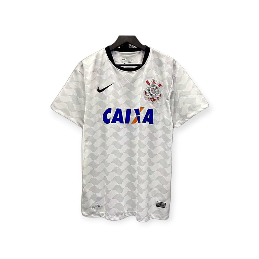 Archive Football Corinthians 2012 white retro soccer jersey with embroidered crest and sponsor logos