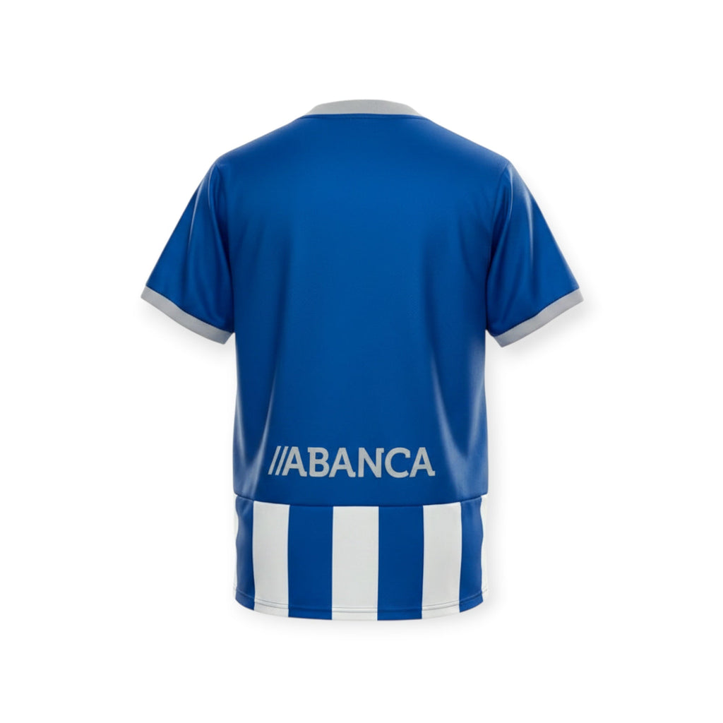 Back view of the Archive Football Deportivo de La Coruña 2026/2027 home jersey in blue and white polyester.