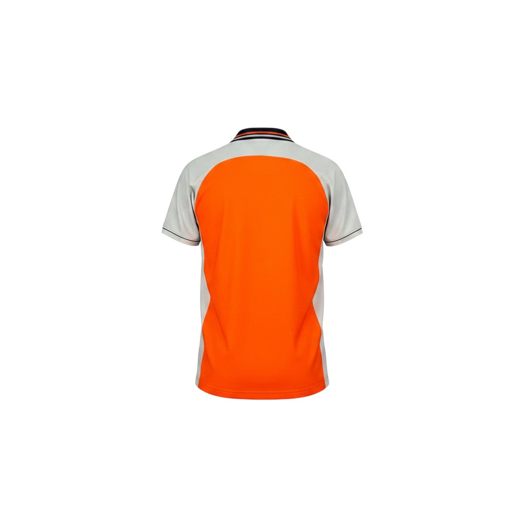 Back view of Archive Football Deportivo La Coruna 1998/99 retro third jersey in orange and grey breathable polyester.