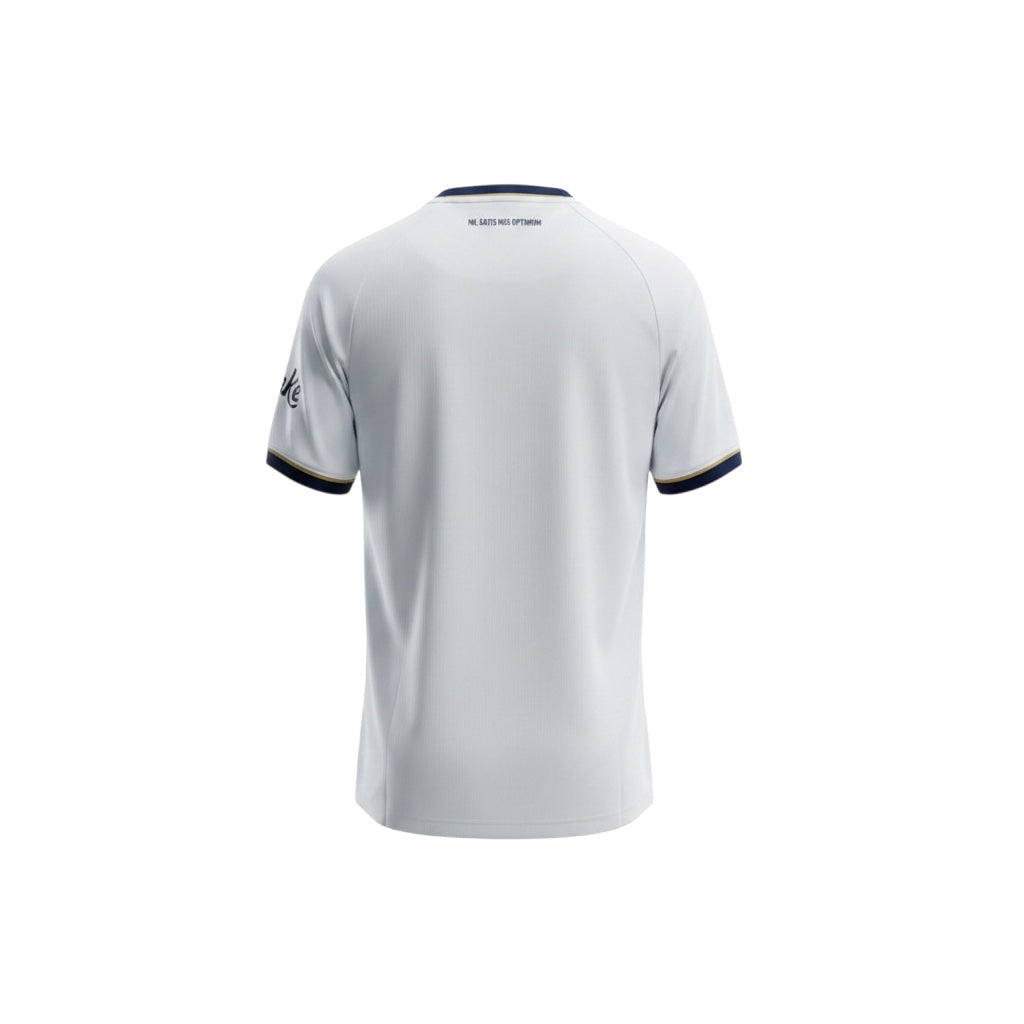 Back view of the Archive Football Everton 2026/2027 away jersey in white with navy and gold trim details.