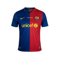 Archive Football FC Barcelona 2008/09 home retro jersey in iconic blue and red with embroidered crest and sponsor logo
