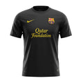 Archive Football FC Barcelona 2011/12 black third retro jersey with yellow sponsor logo and embroidered club crest