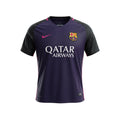 Archive Football FC Barcelona 2016/17 home jersey in purple and black with embroidered crest and sponsor logos.
