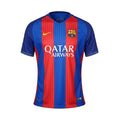 Archive Football FC Barcelona 2016/17 home jersey in iconic blue and red vertical stripes with embroidered crest