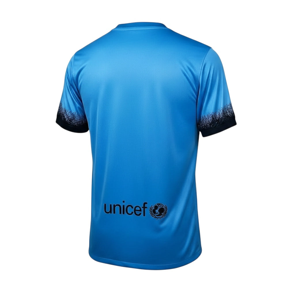 Archive Football FC Barcelona 2015/16 retro third jersey in light blue with black gradient sleeve details
