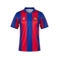 Archive Football FC Barcelona 1989/92 retro home jersey in classic red and blue stripes with embroidered crest