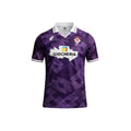 Archive Football Fiorentina 1991/92 home retro jersey in purple with white collar and Giocheria sponsor logo.