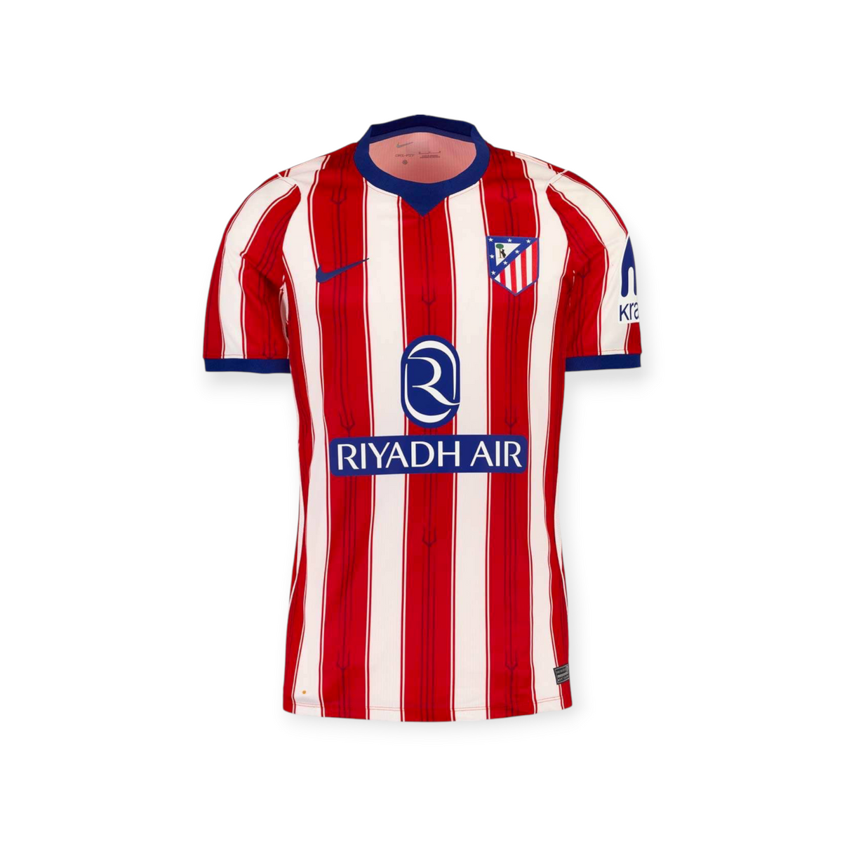 Archive Football Griezmann Atletico de Madrid 2026/27 home jersey with red and white stripes and blue trim