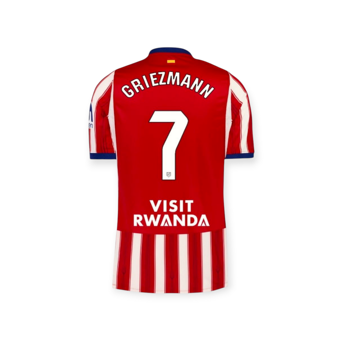 Archive Football Griezmann Atletico de Madrid 2026/27 home jersey with red and white stripes and player details