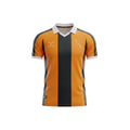Archive Football Hull City 2026/2027 home jersey in iconic amber and black stripes with a white polo collar.