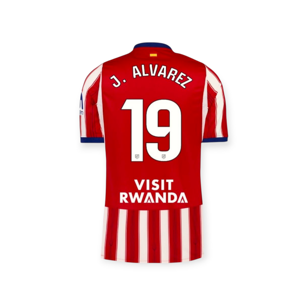 Archive Football Julian Alvarez Atletico de Madrid 2026/27 home jersey, red and white with number 19 on back.