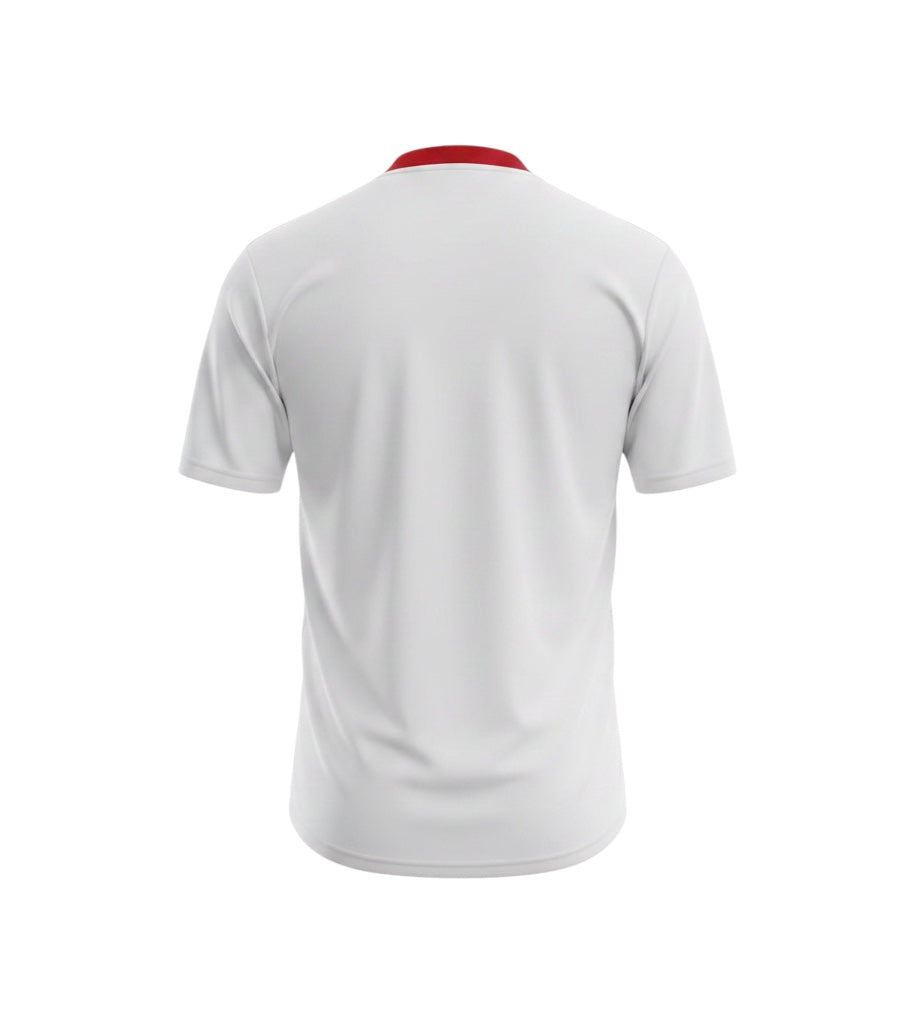 Archive Football Liverpool 2026/27 special edition white jersey with red collar, back view