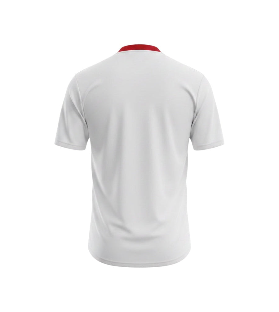Archive Football Liverpool 2026/27 special edition white jersey with red collar, back view